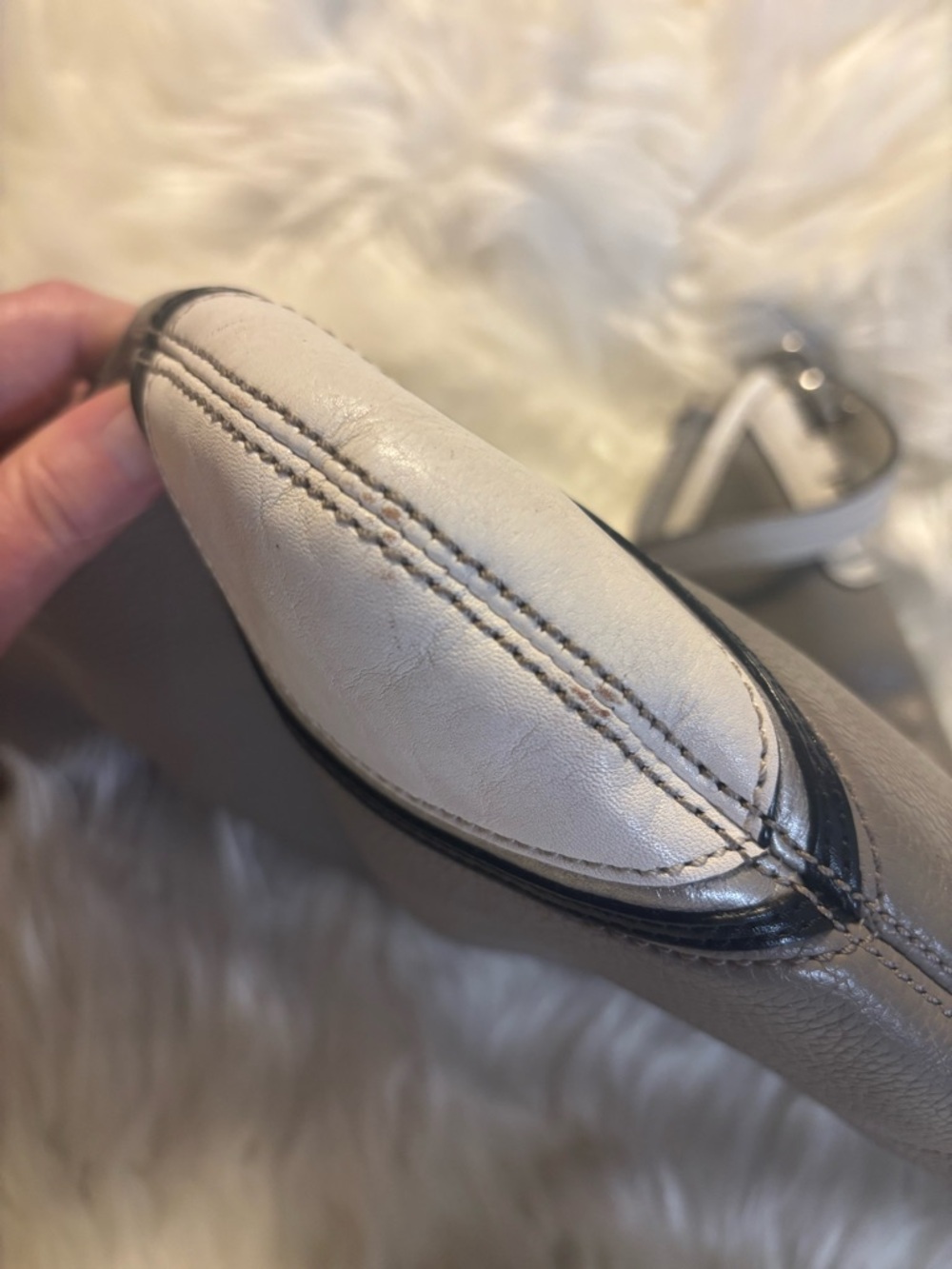 Coach Laura Y2K Gray, White & Silver Hobo Bag - Picture 8 of 10